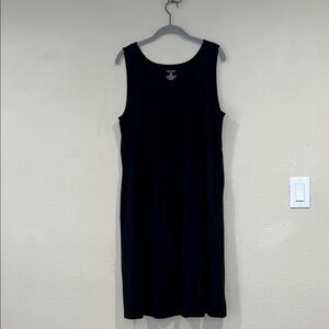 Women’s SONOMA lounge pool cover up black sleeveless pocket dress plus size 1X